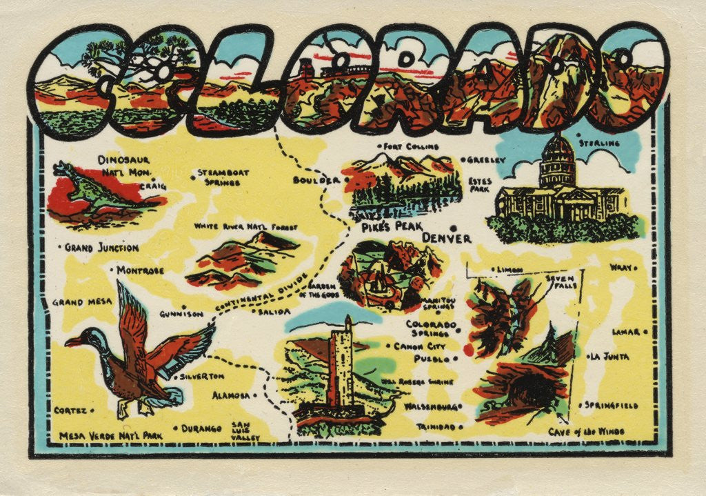 Detail of Colorado travel decal by Anonymous
