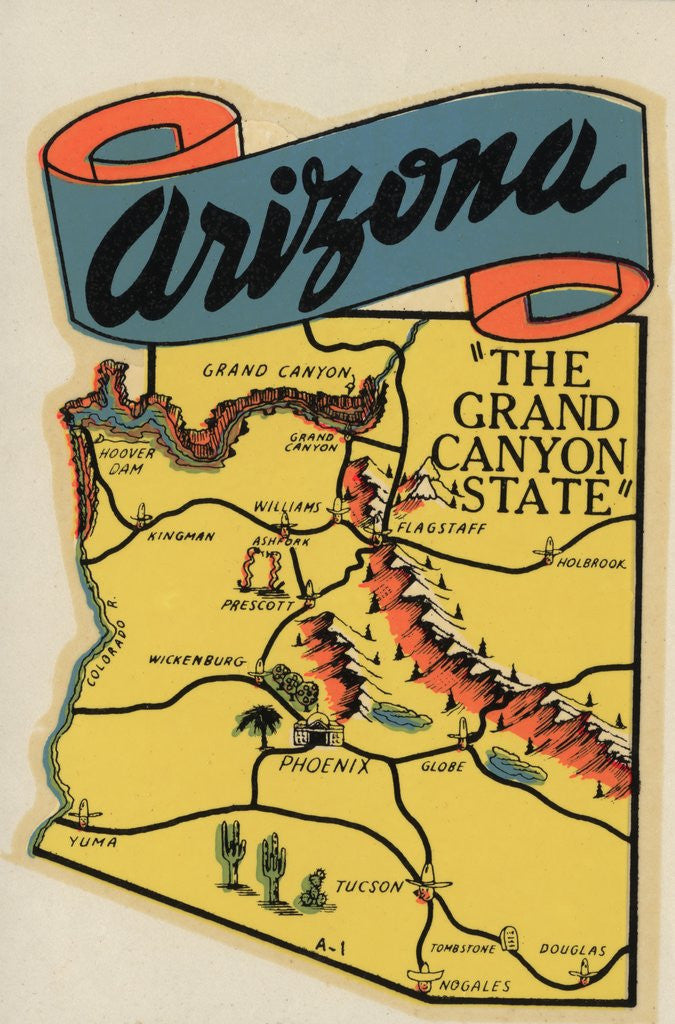 Detail of Arizona travel decal by Anonymous