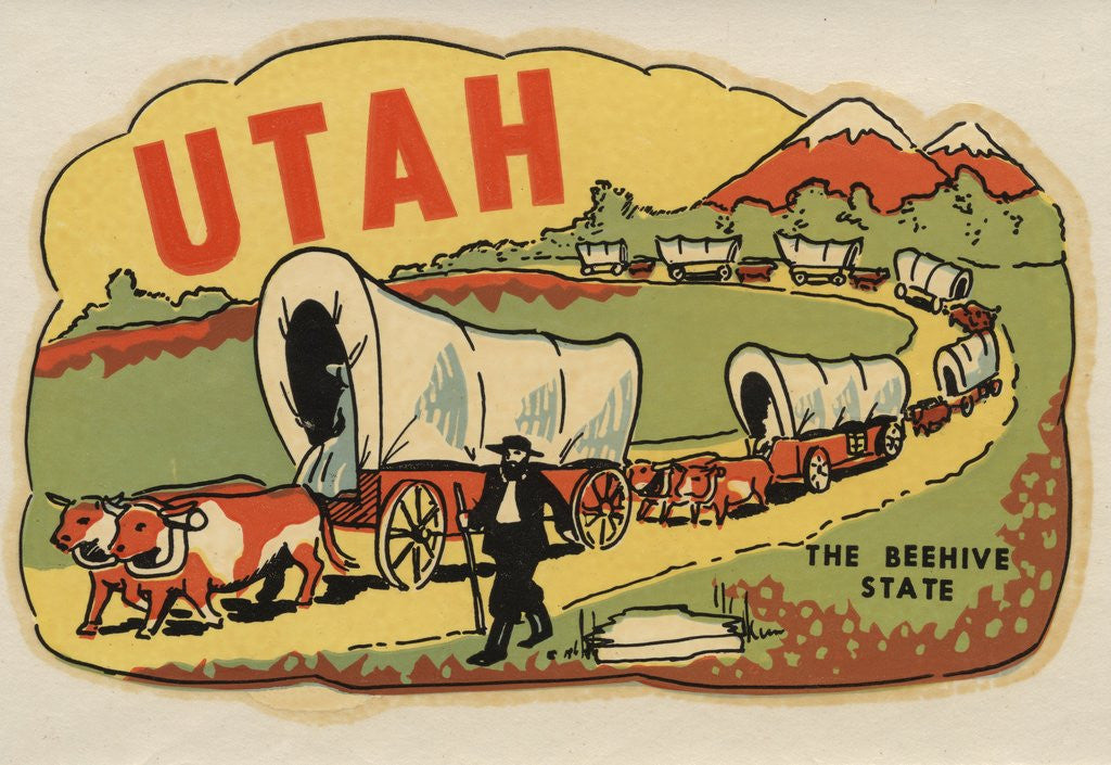 Detail of Utah travel decal by Anonymous