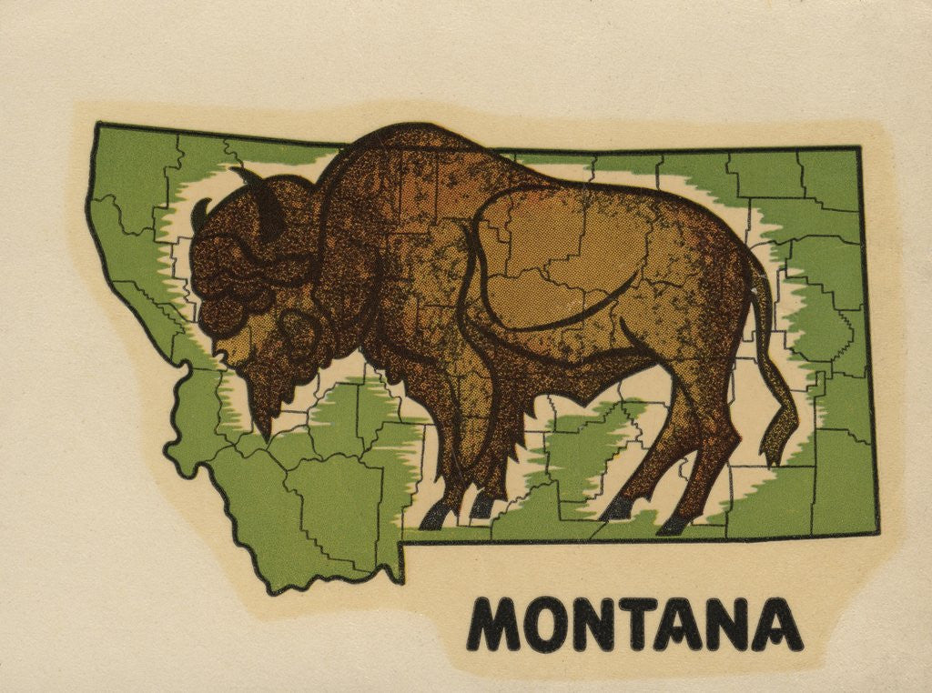 Detail of Montana travel decal by Anonymous