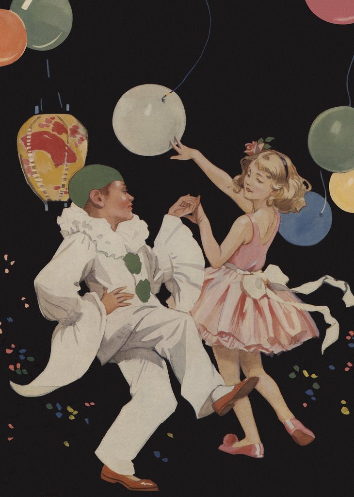 Detail of Boy and girl dancing by Anonymous