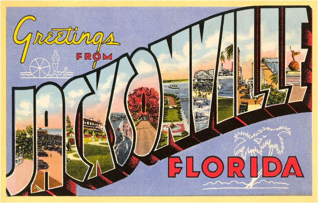 Detail of Greetings from Jacksonville, Florida by Anonymous