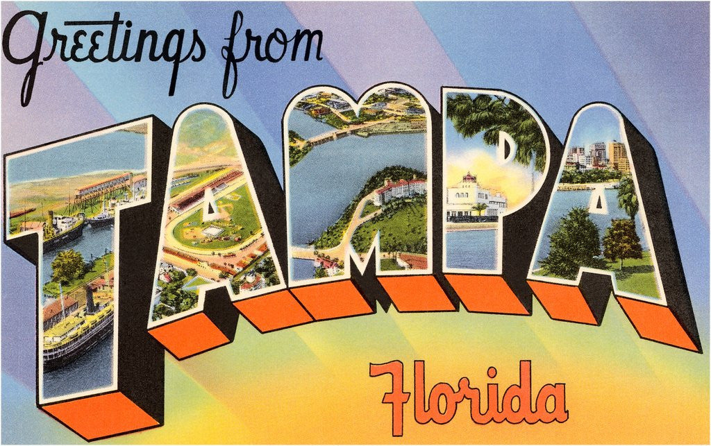 Detail of Greetings from Tampa, Florida by Anonymous
