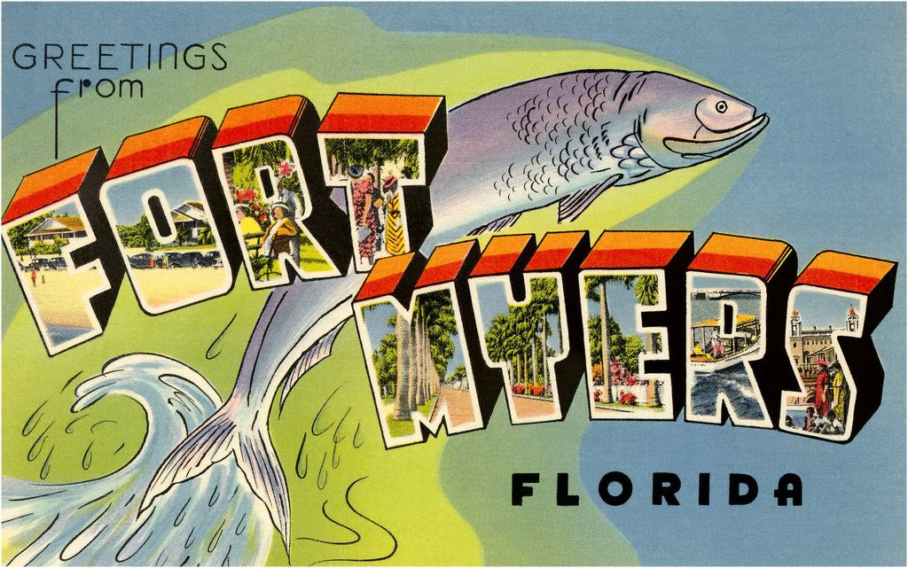 Detail of Greetings from Fort Myers, Florida by Anonymous