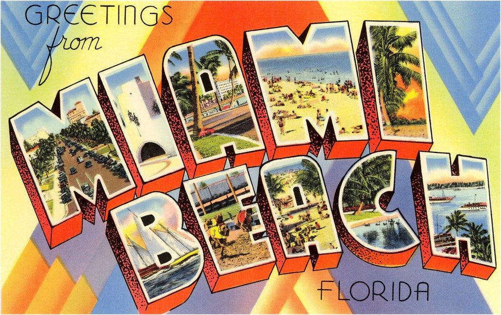 Detail of Greetings from Miami Beach, Florida by Anonymous