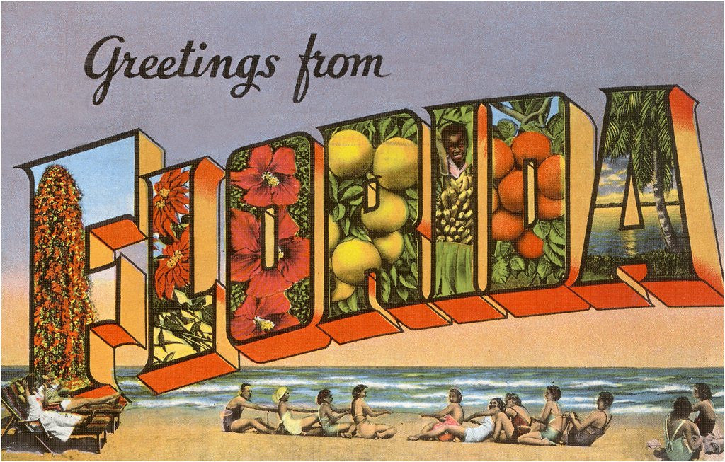 Detail of Greetings from Florida by Corbis