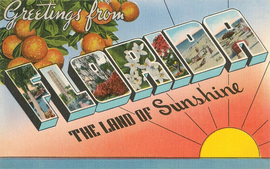 Detail of Greetings from Florida, the Land of Sunshine by Anonymous