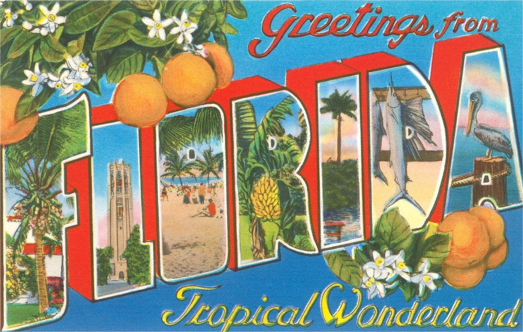 Detail of Greetings from Florida, Tropical Wonderland by Corbis