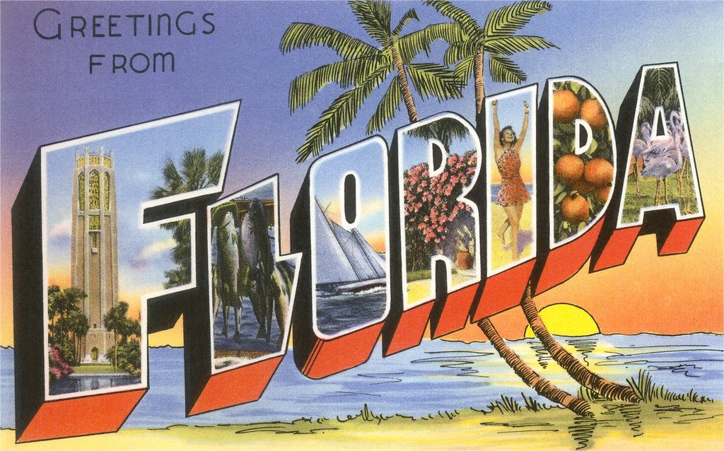Detail of Greetings from Florida by Corbis