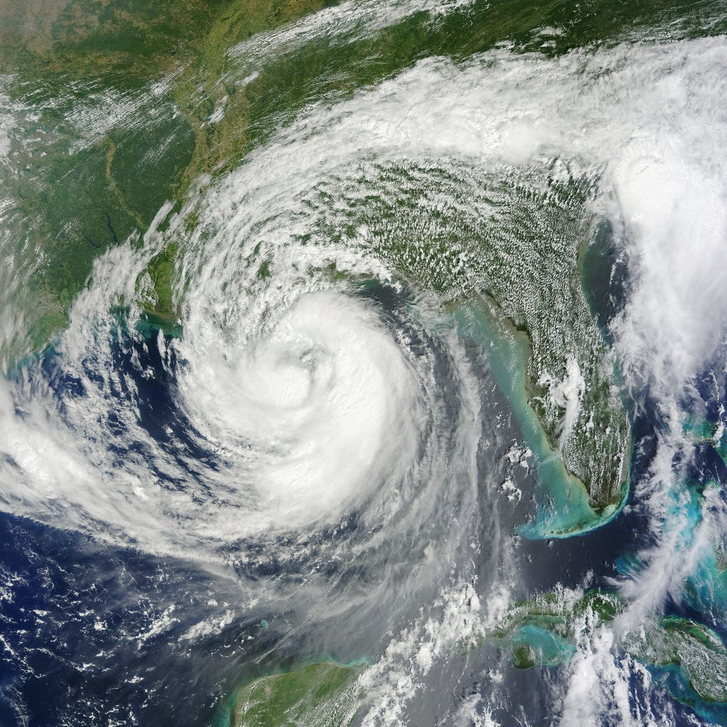 Detail of Hurricane Isaac (09L) approaching Louisiana by Anonymous