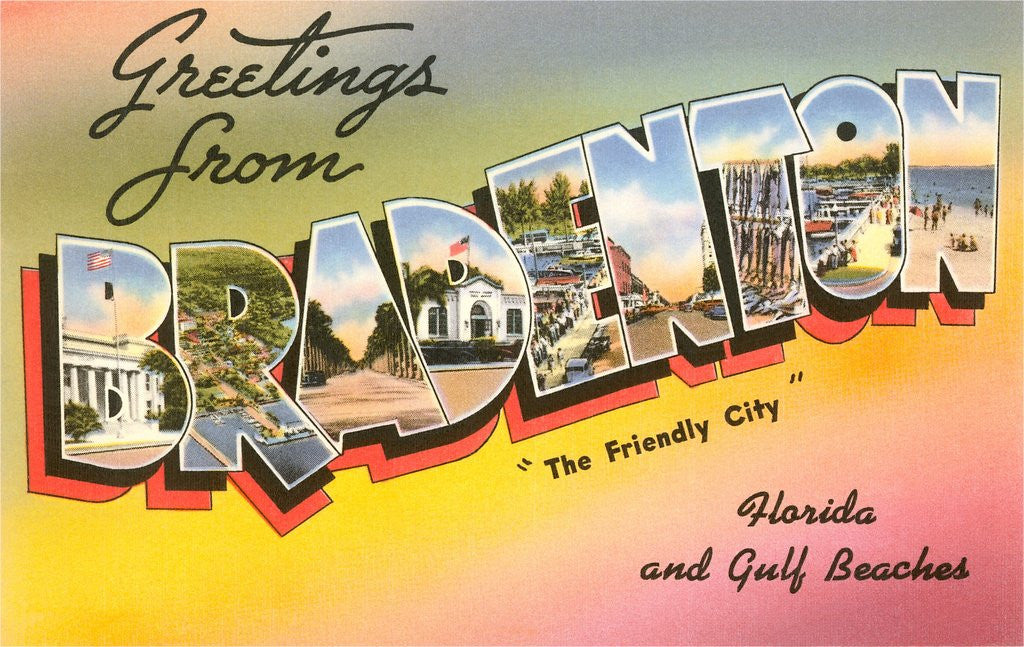 Detail of Greetings from Bradenton, Florida, and Gulf Beaches by Anonymous
