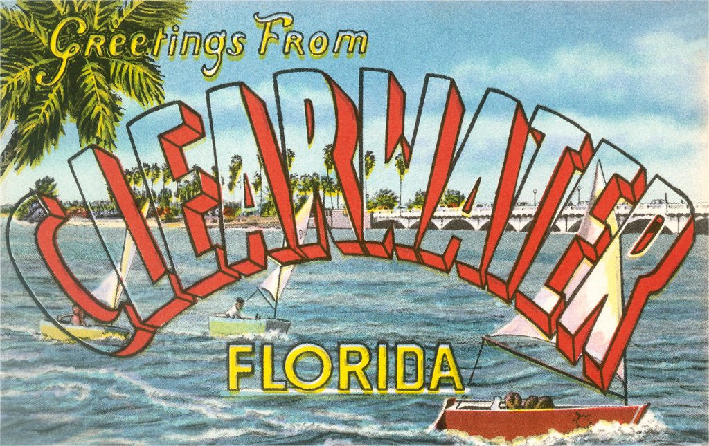 Detail of Greetings from Clearwater, Florida by Corbis