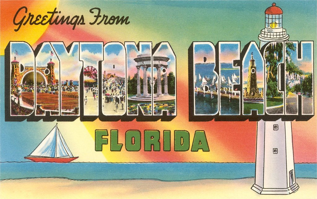 Detail of Greetings from Daytona Beach, Florida by Anonymous