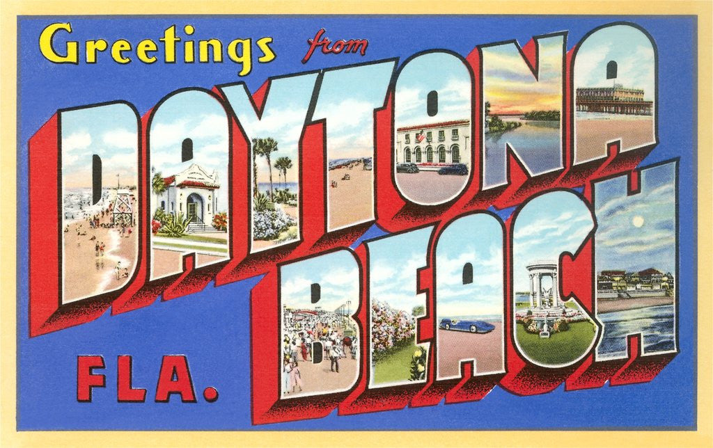 Detail of Greetings from Daytona Beach, Florida by Anonymous