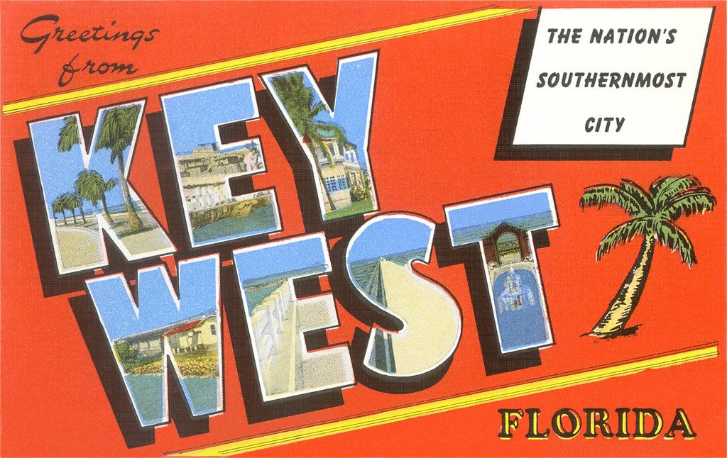 Detail of Greetings from Key West, Florida, the Nation's Southernmost City by Anonymous