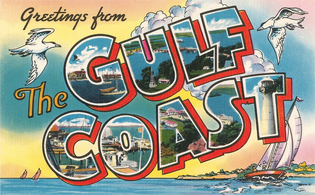 Detail of Greetings from the Gulf Coast, Florida by Anonymous