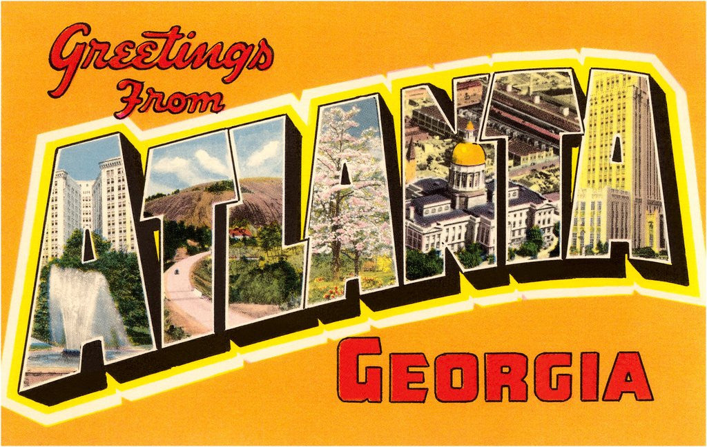 Detail of Greetings from Atlanta, Georgia by Corbis
