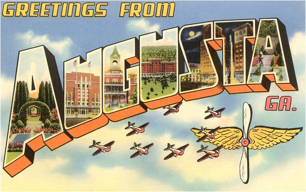 Detail of Greetings from Augusta, Georgia by Anonymous