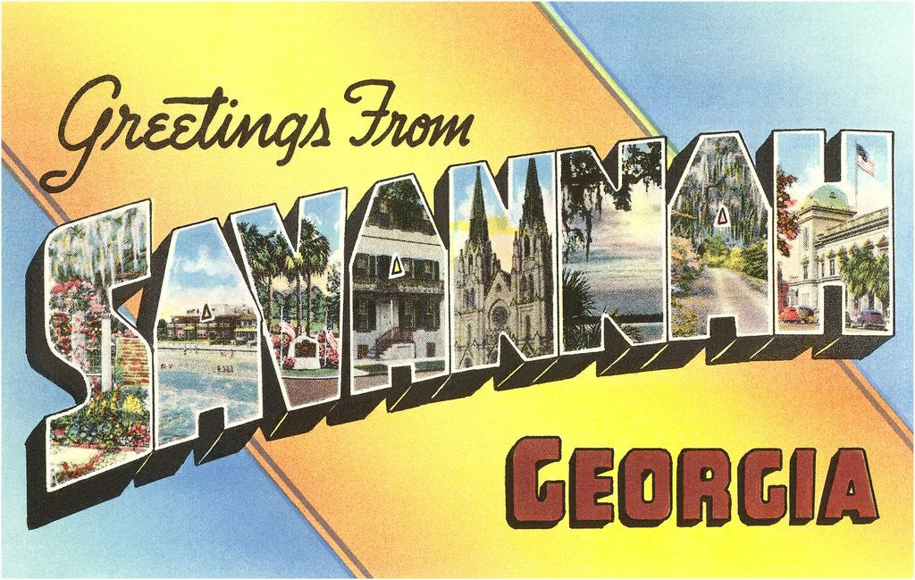 Detail of Greetings from Savannah, Georgia by Anonymous