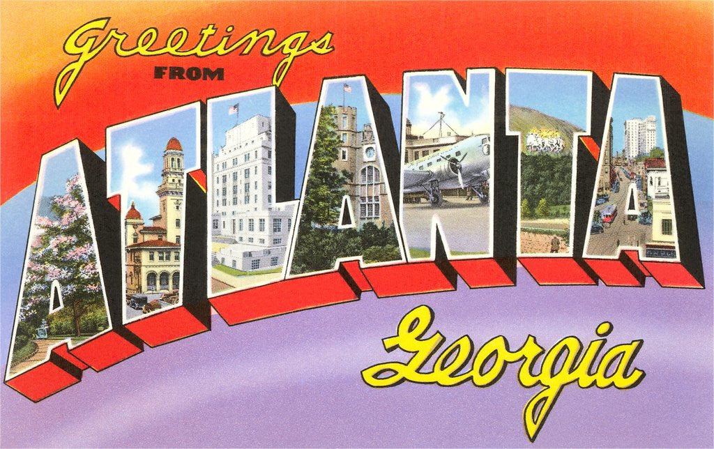 Detail of Greetings from Atlanta, Georgia by Anonymous