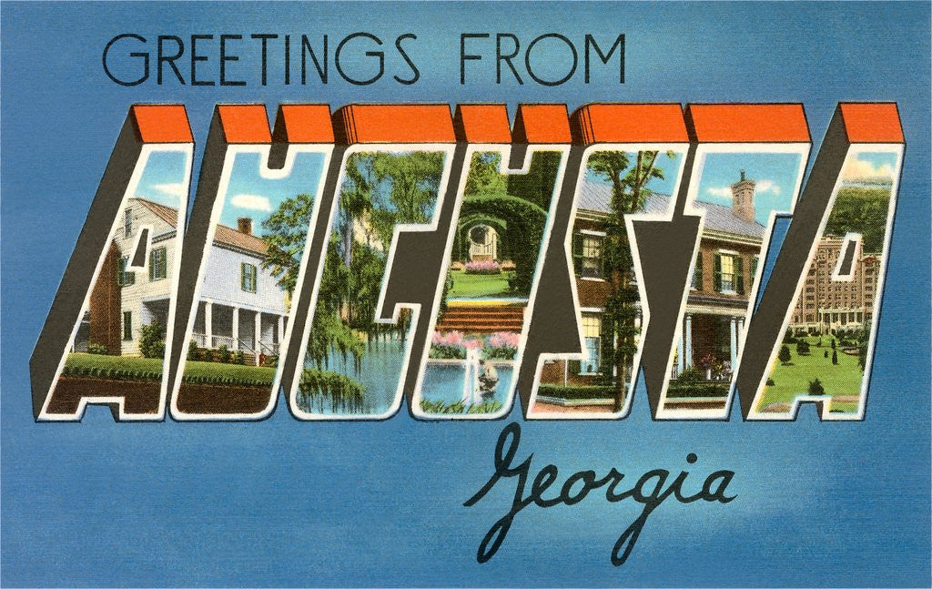Detail of Greetings from Augusta, Georgia by Corbis
