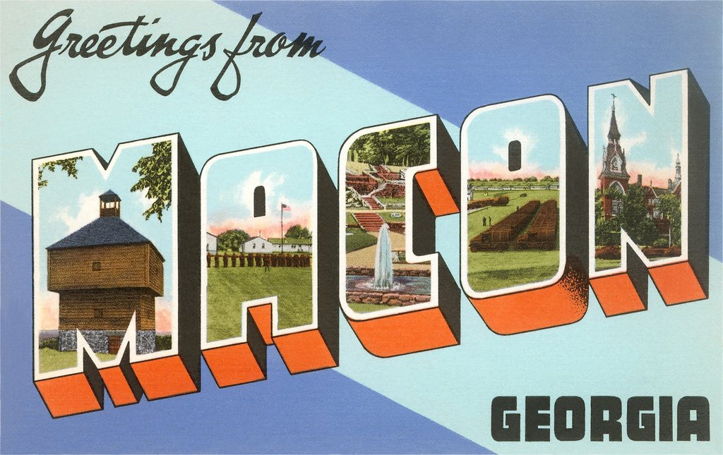 Detail of Greetings from Macon, Georgia by Anonymous