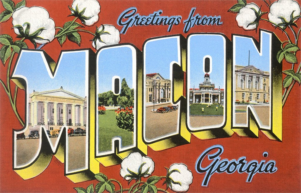 Detail of Greetings from Macon, Georgia by Anonymous