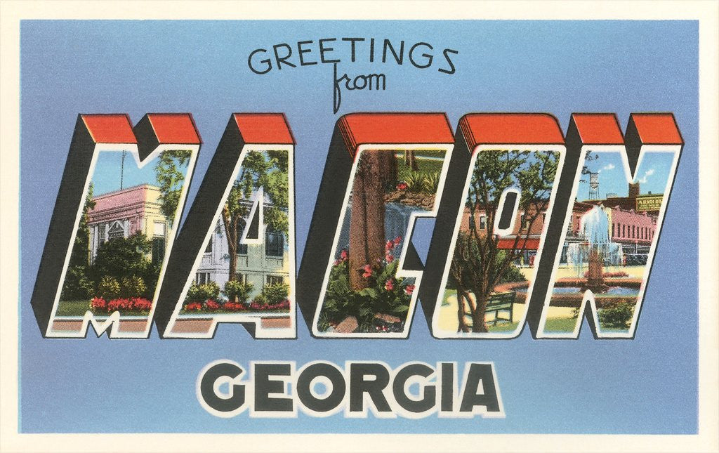 Detail of Greetings from Macon, Georgia by Anonymous