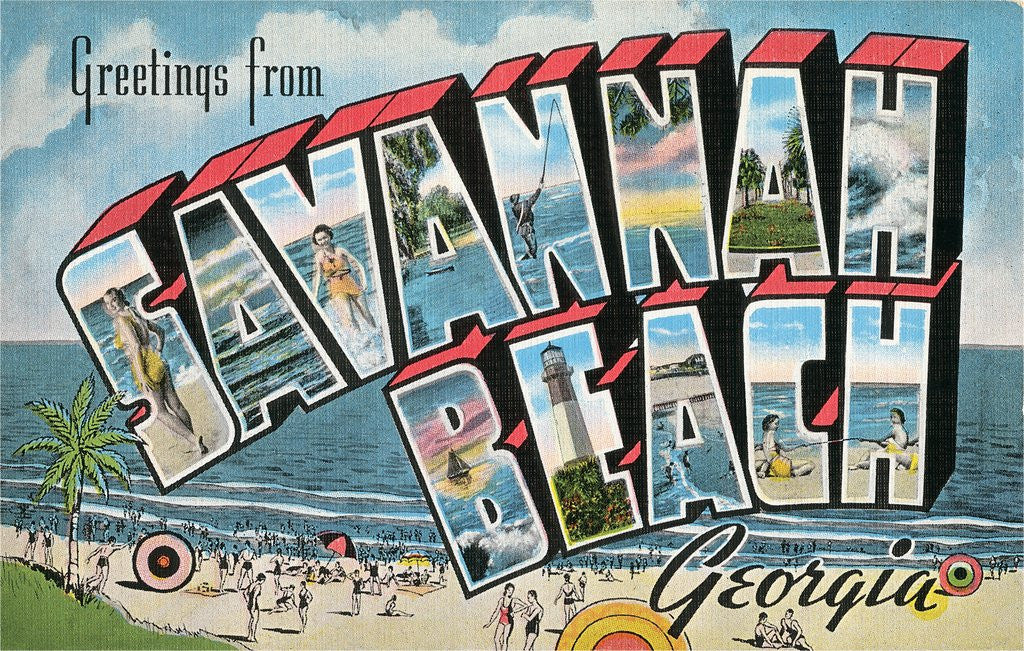 Detail of Greetings from Savannah Beach, Georgia by Anonymous