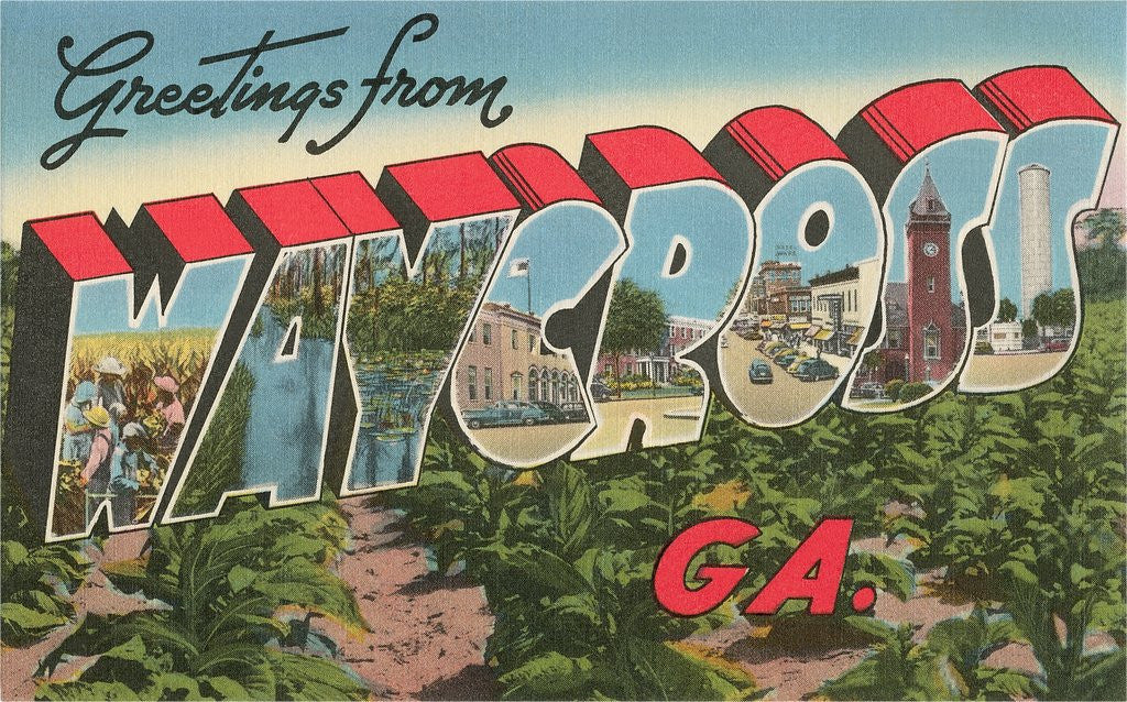 Detail of Greetings from Waycross, Georgia by Anonymous