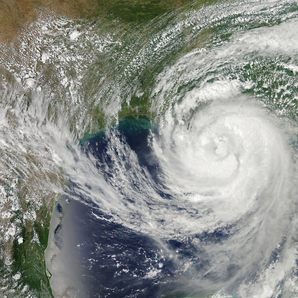 Detail of Hurricane Isaac (09L) approaching Louisiana by Anonymous
