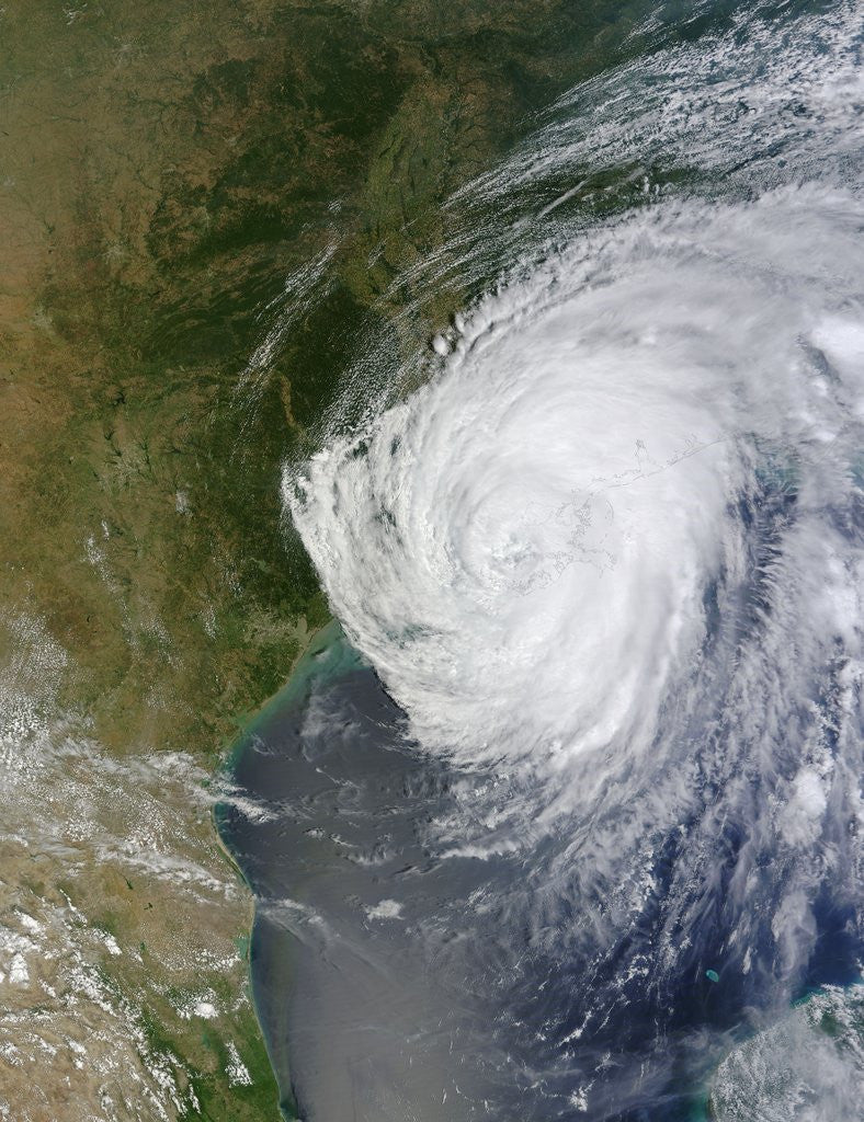 Detail of Hurricane Isaac (09L) over Louisiana by Anonymous