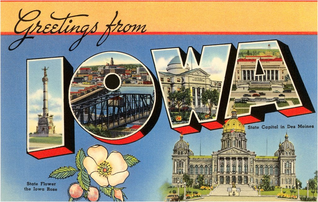 Detail of Greetings from Iowa by Anonymous
