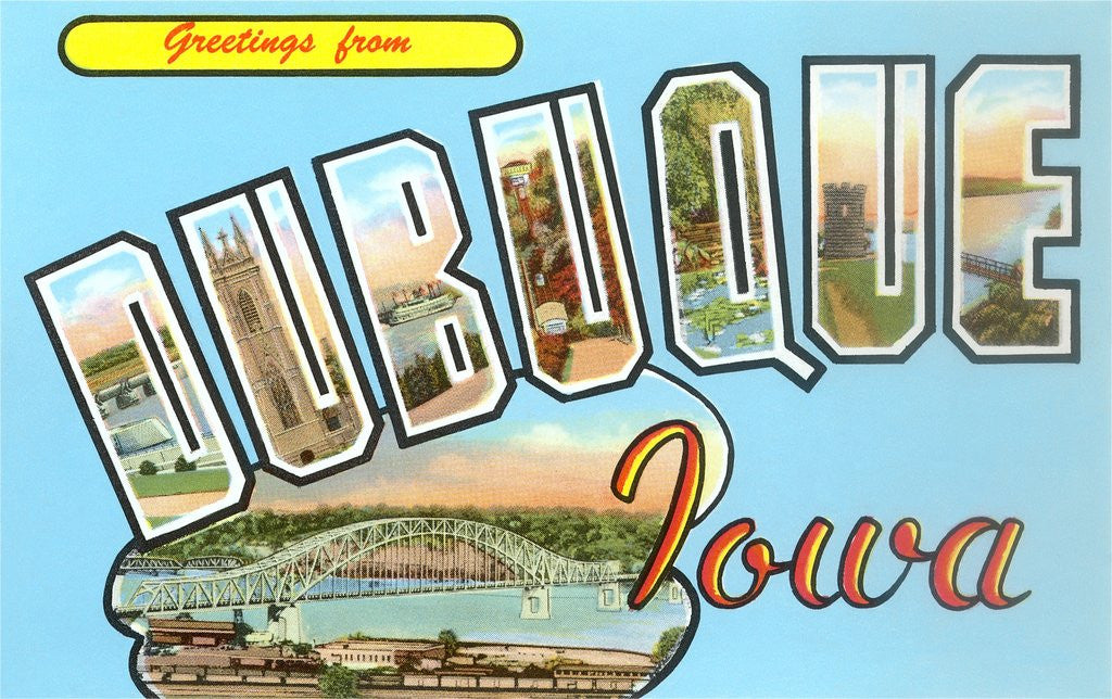 Detail of Greetings from Dubuque, Iowa by Anonymous