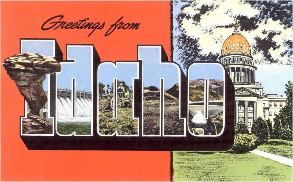Detail of Greetings from Idaho by Anonymous