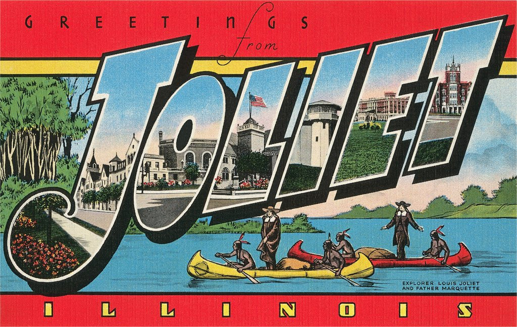 Detail of Greetings from Joliet, Illinois by Corbis