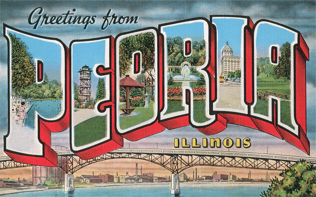 Detail of Greetings from Peoria, Illinois by Anonymous