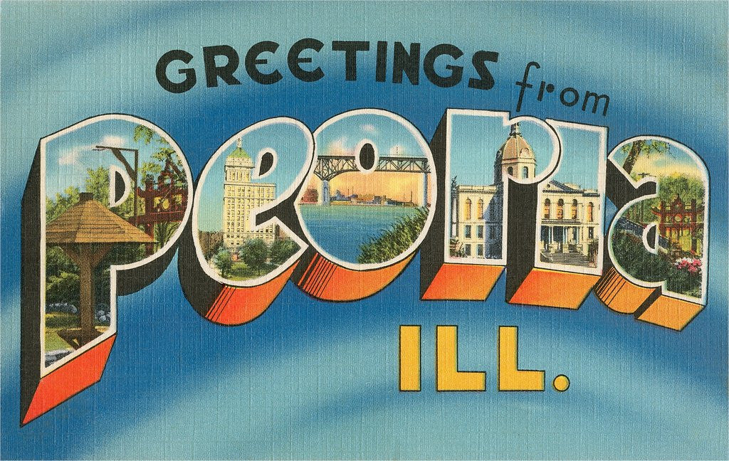 Detail of Greetings from Peoria, Illinois by Anonymous