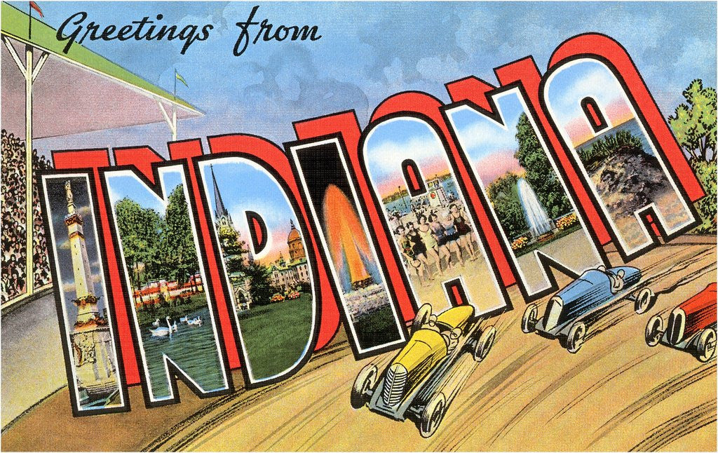 Detail of Greetings from Indiana by Anonymous