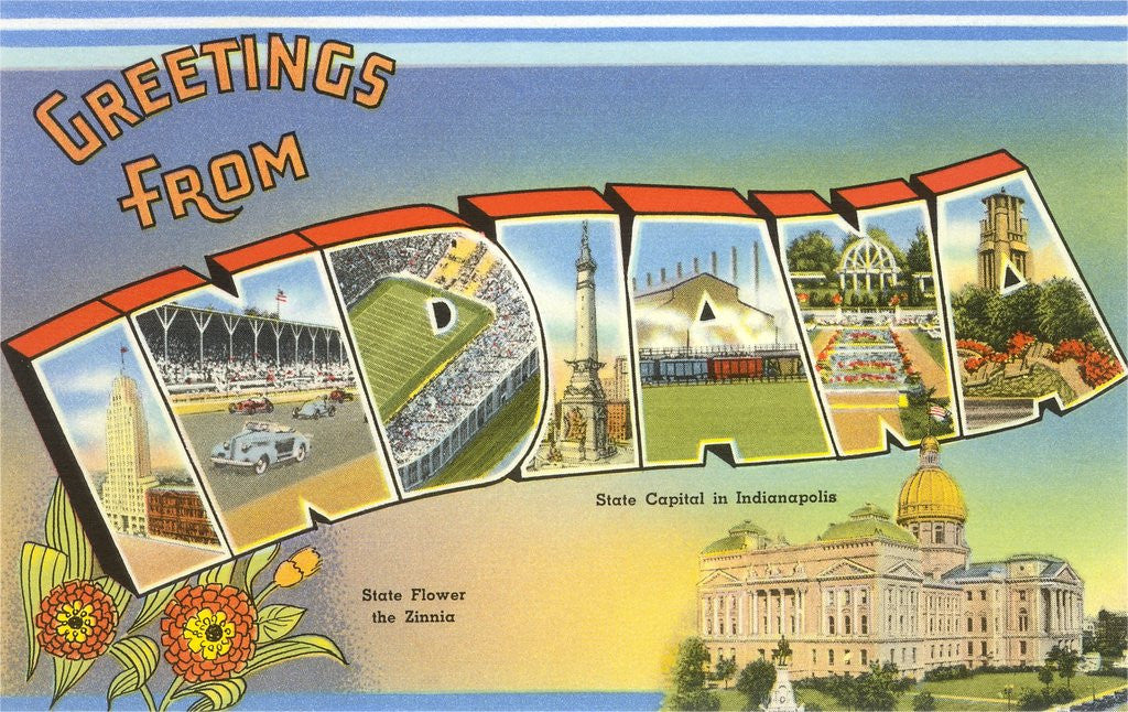 Detail of Greetings from Indiana by Anonymous