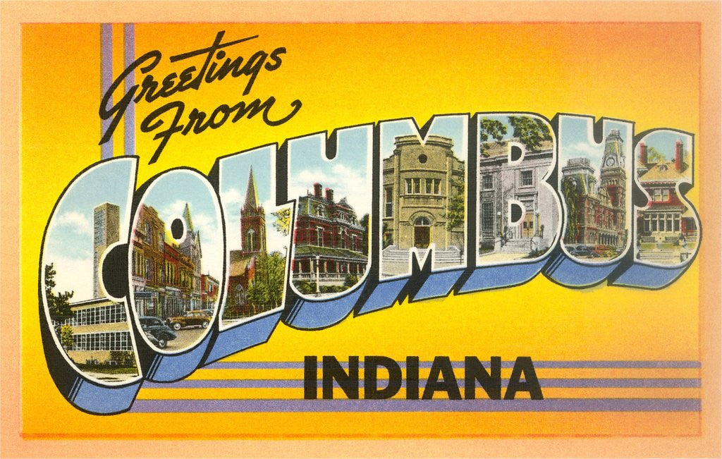 Detail of Greetings from Columbus, Indiana by Anonymous