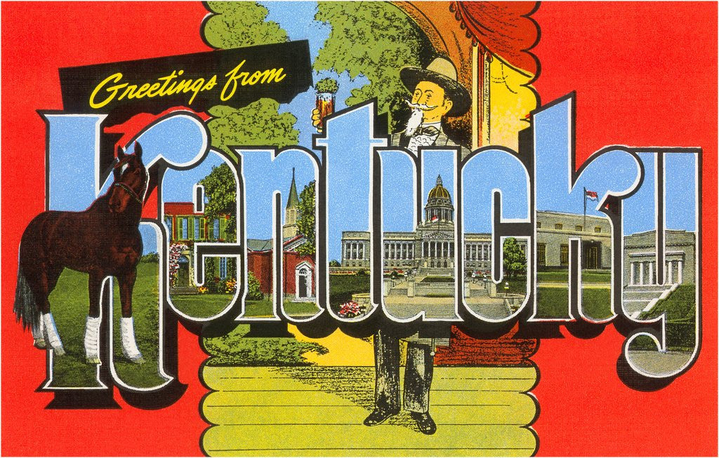 Detail of Greetings from Kentucky by Anonymous