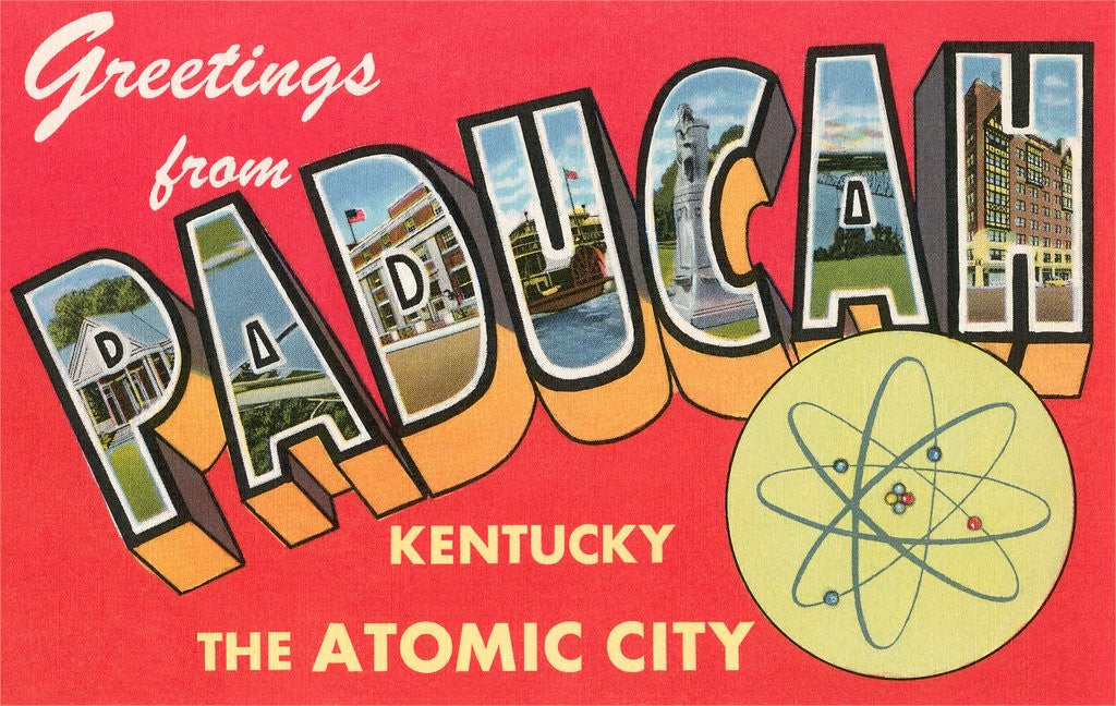 Detail of Greetings from Paducah, Kentucky, the Atomic City by Anonymous