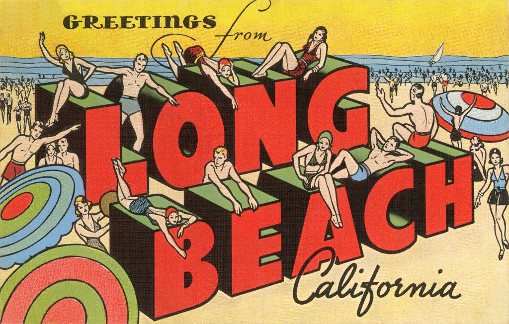 Detail of Greetings from Long Beach, California by Anonymous