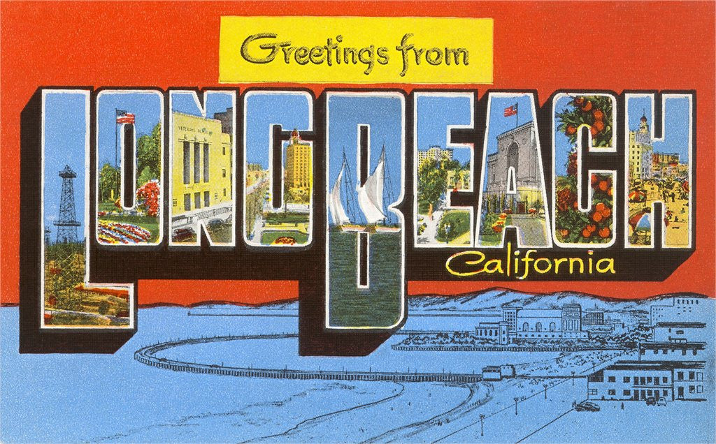 Detail of Greetings from Long Beach, California by Anonymous
