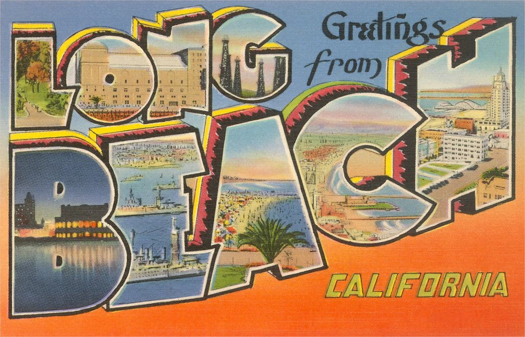 Detail of Greetings from Long Beach, California by Anonymous