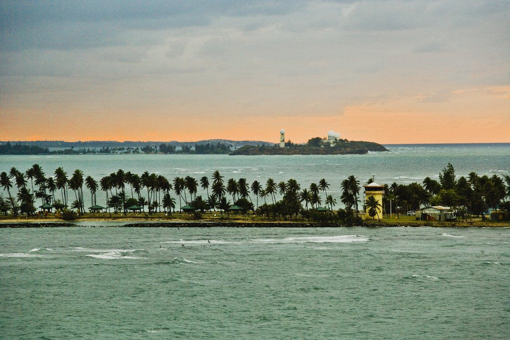 Detail of Sra and Old San Juan in distance, Puerto Rico by Anonymous