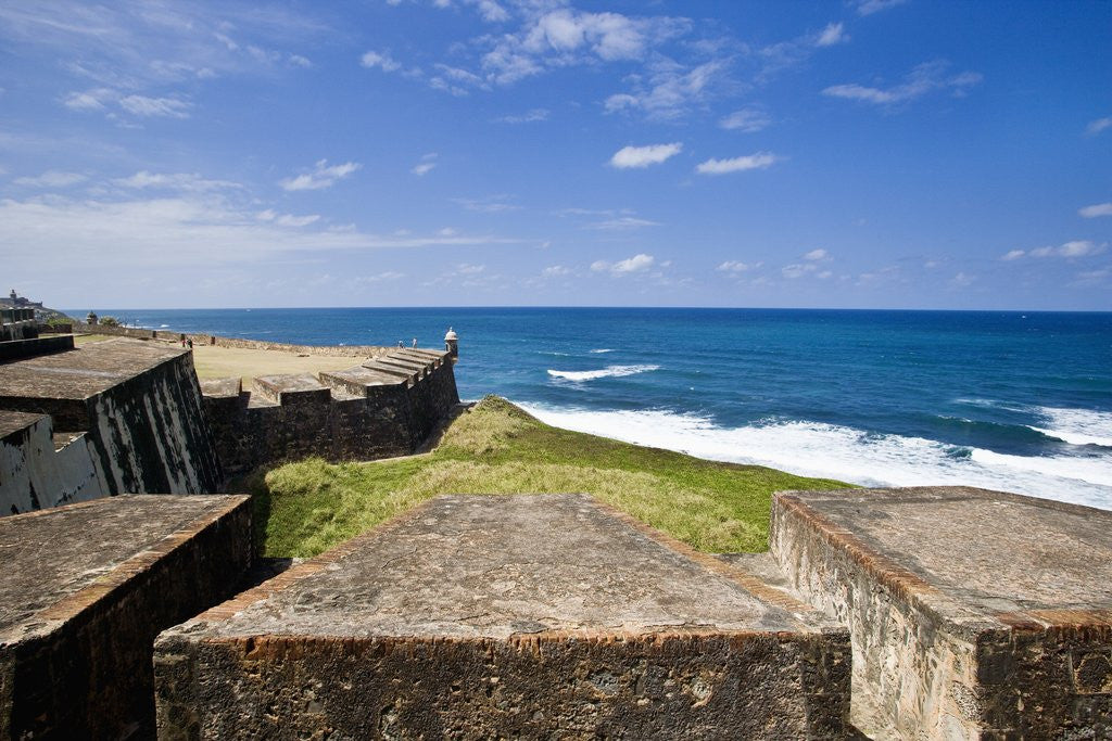 Detail of Fortress and sea, Old San Juan, Puerto Rico by Anonymous