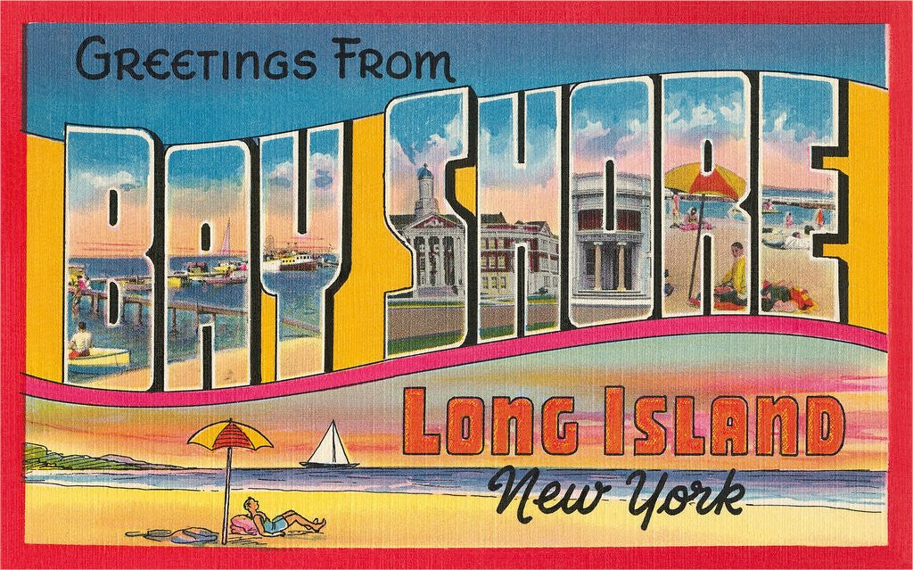 Detail of Greetings from Bay Shore, Long Island, New York by Anonymous