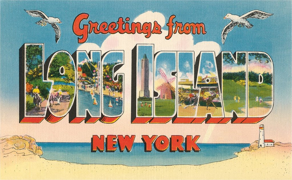 Detail of Greetings from Long Island, New York by Corbis